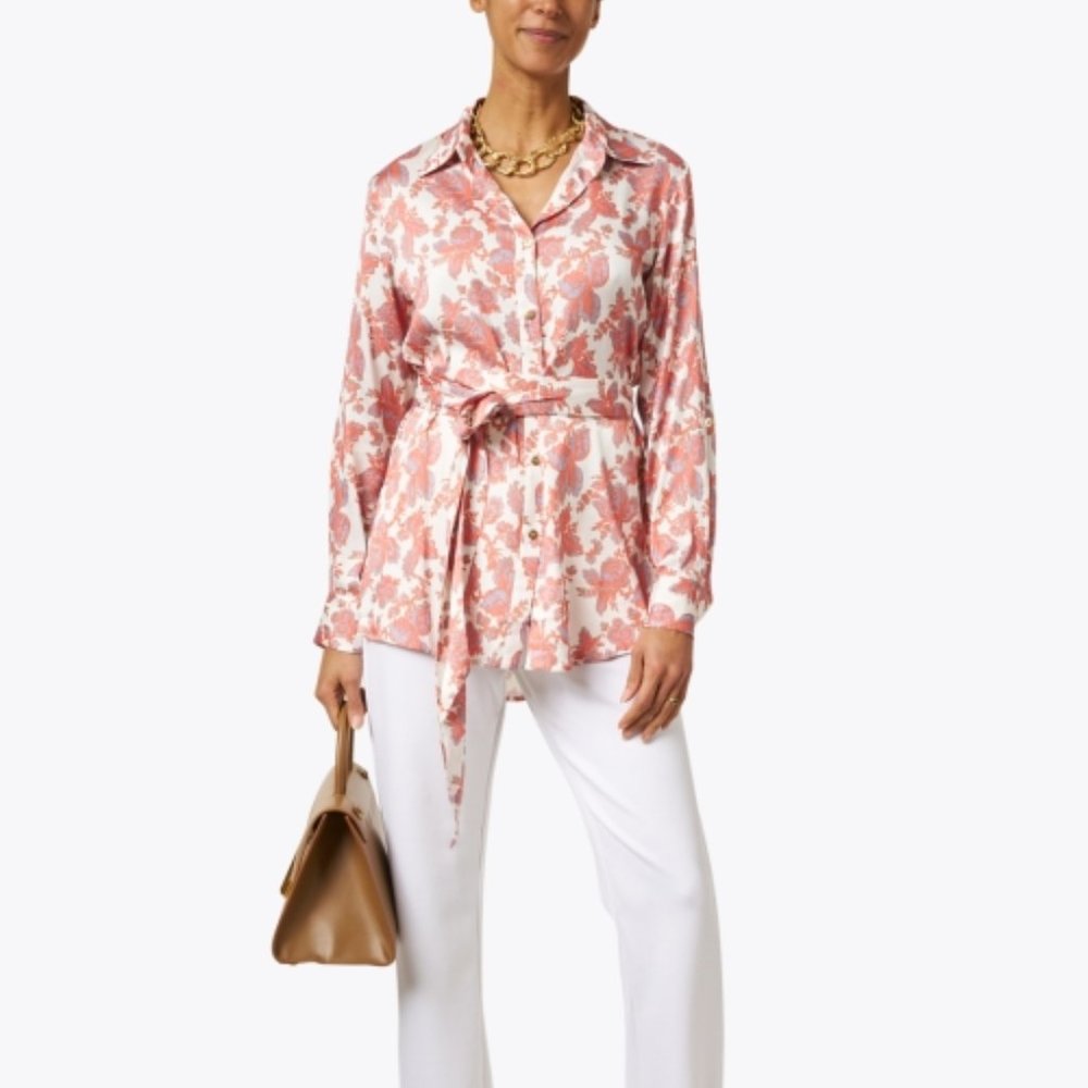 NWT Chloe Kristyn tie-waist blouse, size S